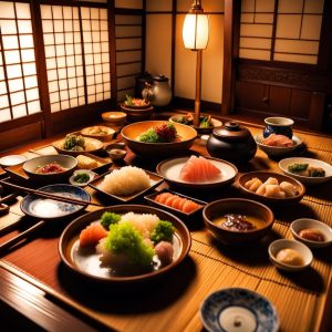 Premium AI Image | Japanese sushi restaurant ai generate