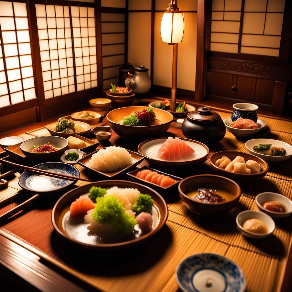 Premium AI Image | Japanese sushi restaurant ai generate