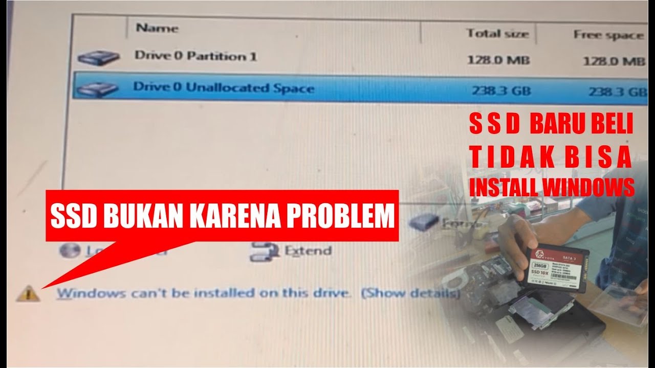Cara Mengatasi SSD Baru Beli Tidak Bisa Install OS Windows - YouTube Cara Mengatasi SSD Baru Beli Tidak Bisa Install OS Windows - YouTube