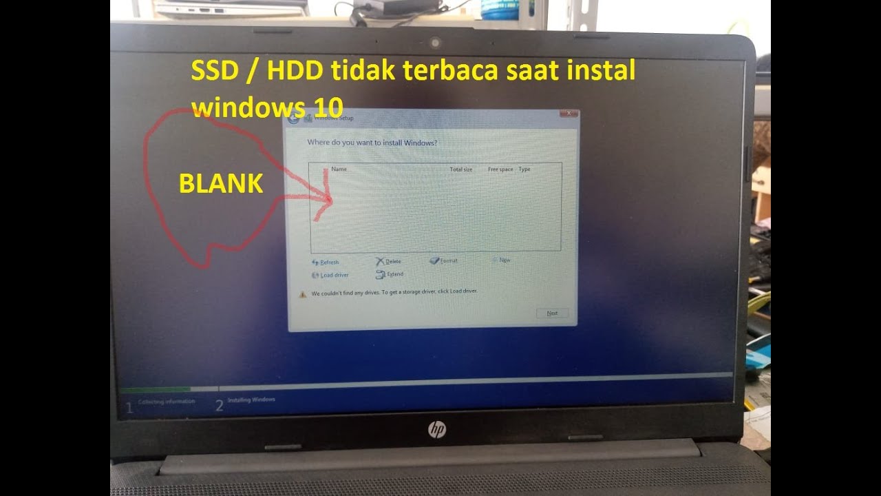 Solusi SSD / HDD Tidak terdetek waktu instal windows 10 ( we couldn't ... Solusi SSD / HDD Tidak terdetek waktu instal windows 10 ( we couldn't ...