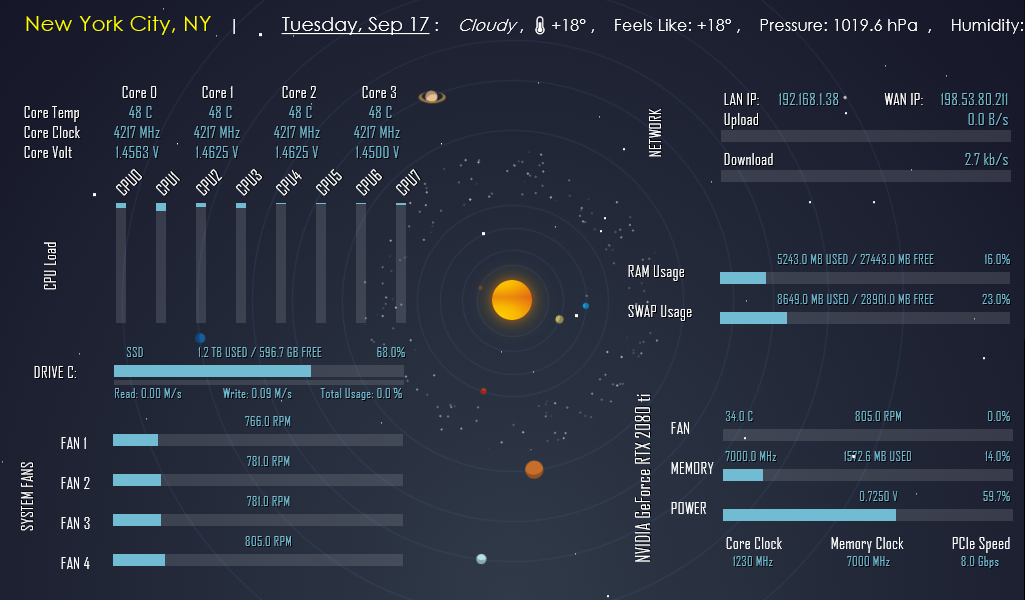 Rainmeter system monitoring - bapexplorer Rainmeter system monitoring - bapexplorer